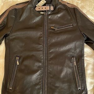 Paul Stewart Leather Jacket Phineas Cole Luxury Menswear Collection